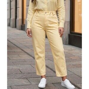 NWT EDWIN Women’s Maiia Wide Leg Crop Trouser Jeans Lemonade - Size XS
